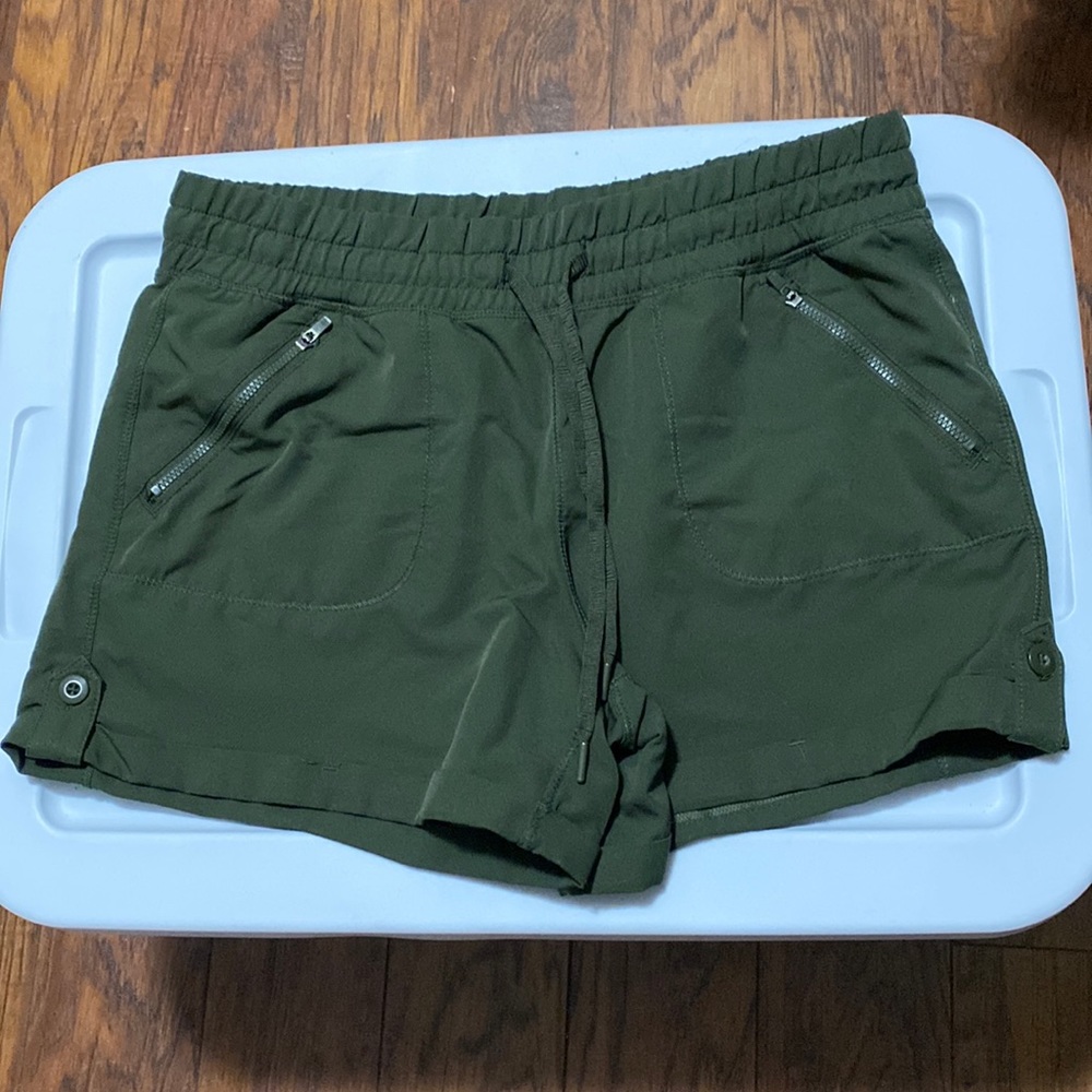 Womens Olive Green Tangerine Athletic Shorts Size M